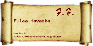 Fulea Havaska névjegykártya