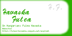 havaska fulea business card